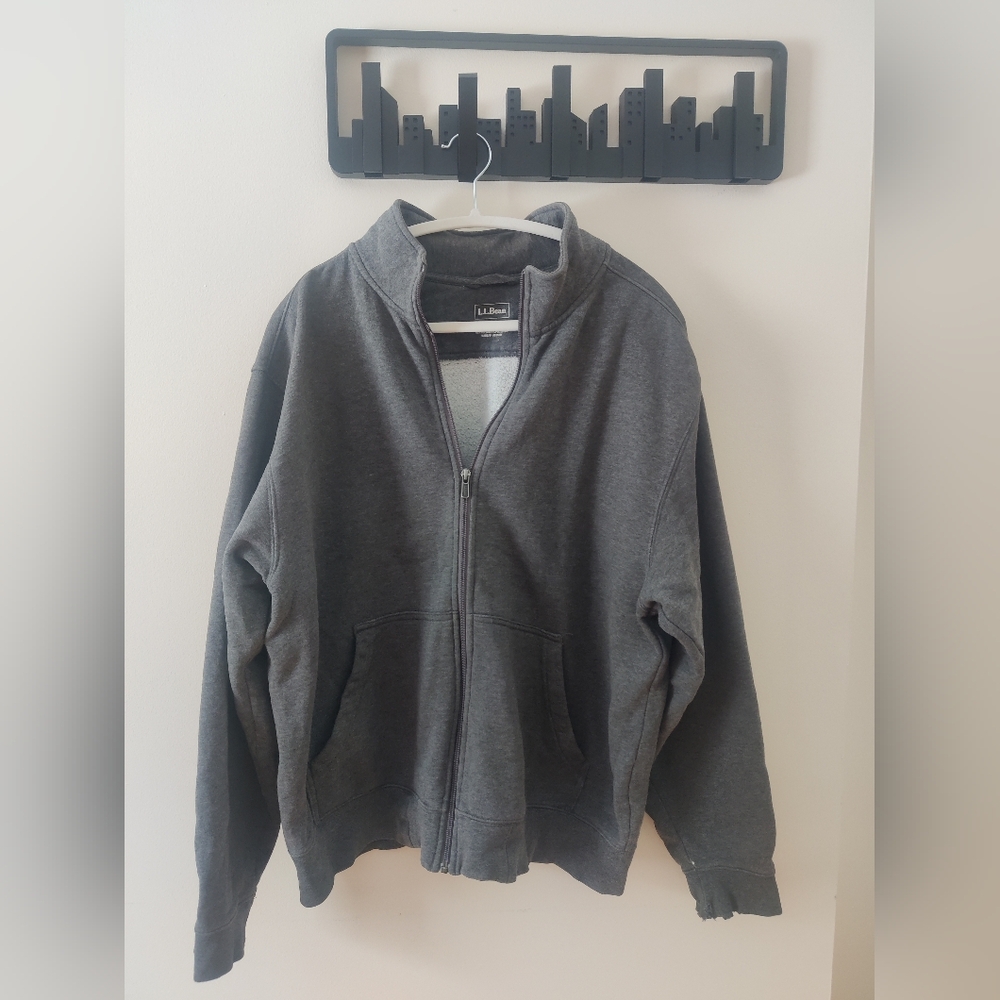 L.L.Bean Gray Zip-Up Jacket